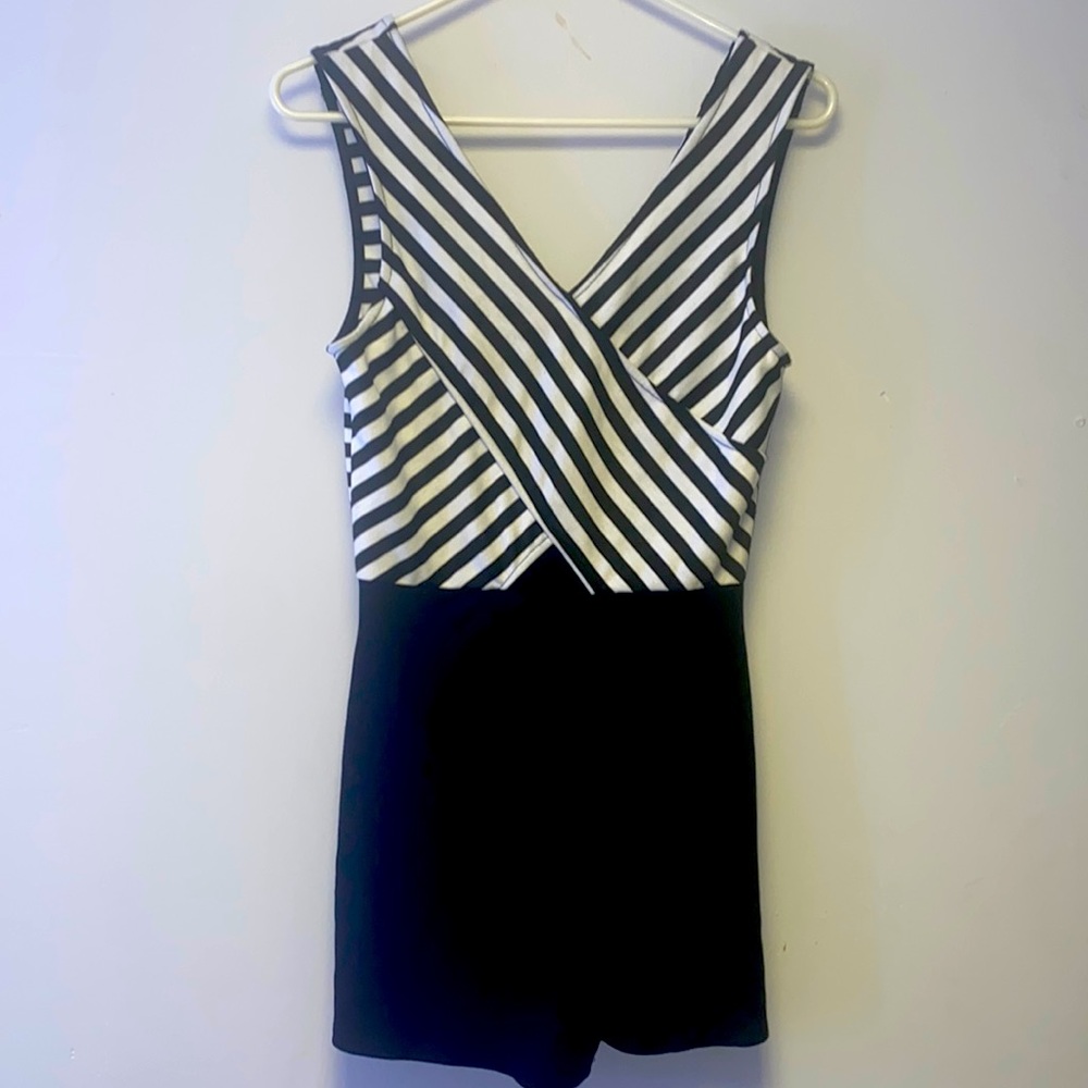 Black and white romper